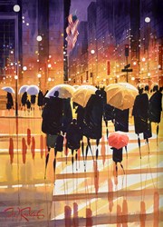 Stars and Stripes, New York by Peter J Rodgers - Original Painting on Paper sized 20x28 inches. Available from Whitewall Galleries